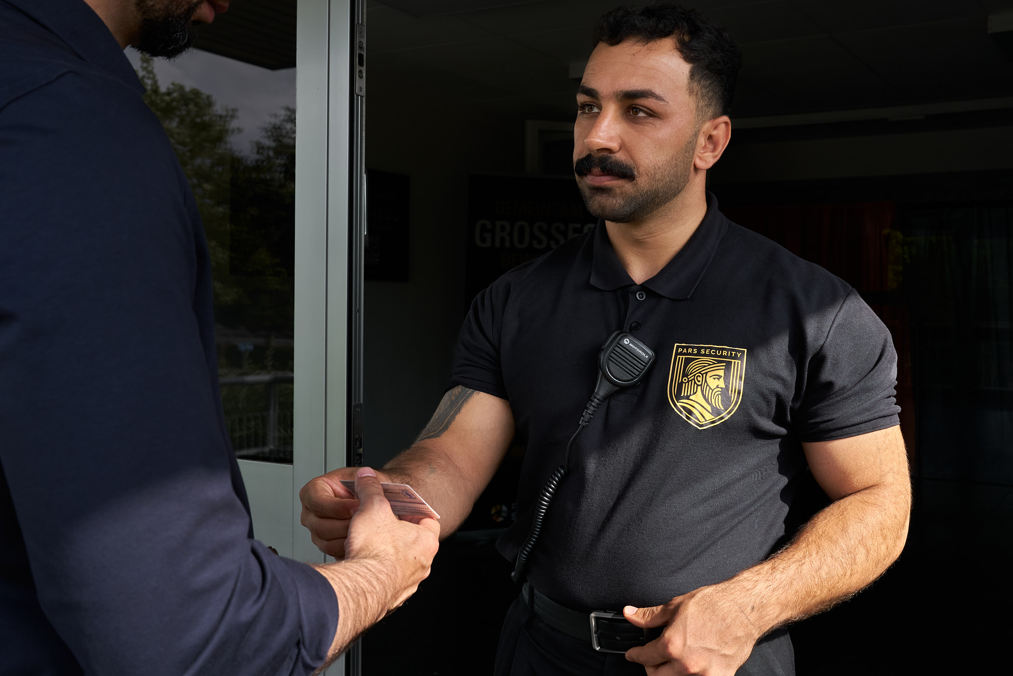PARS Security Mitarbeiter bei der Einlasskontrolle einer Veranstaltung